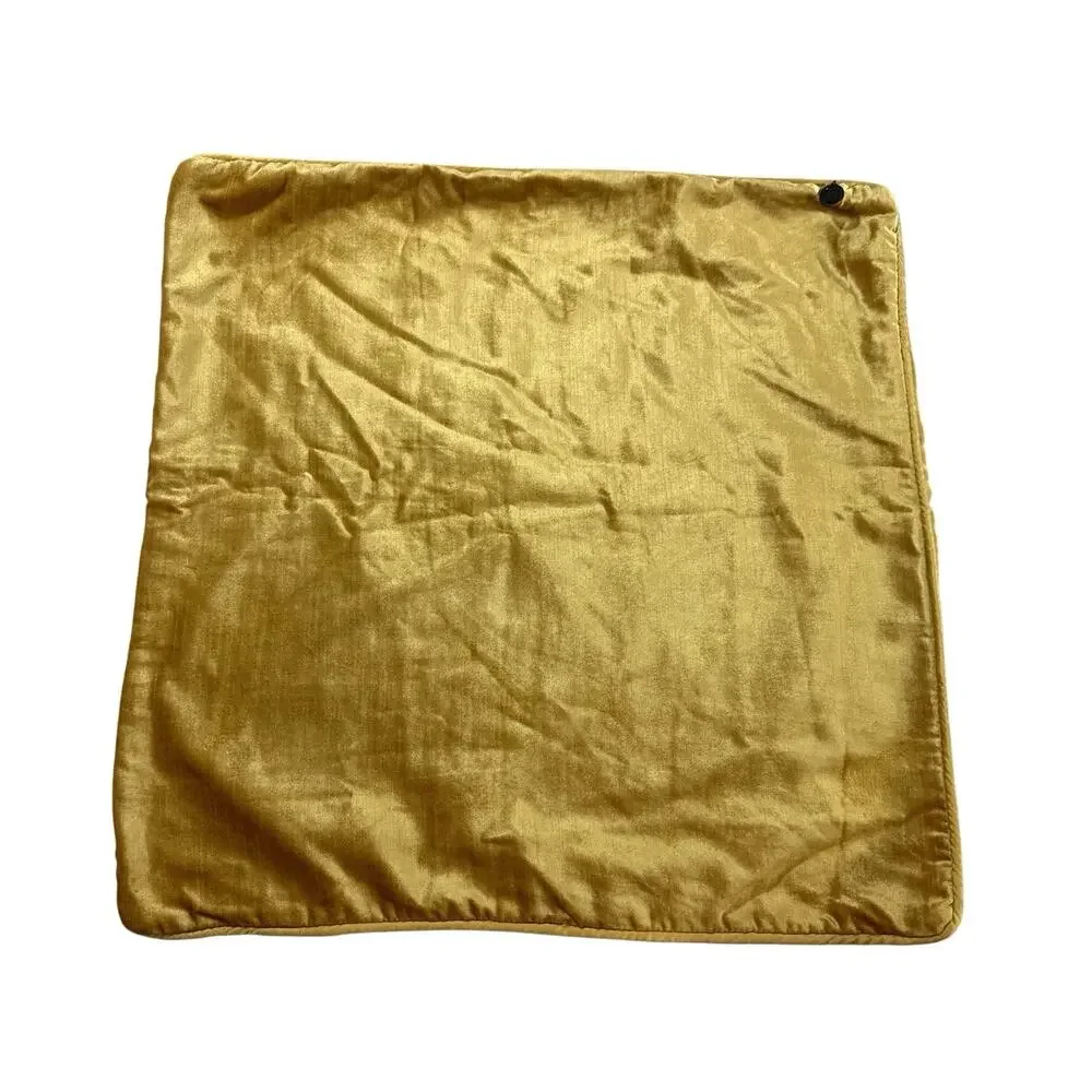 Pier 1 Imports Warm Gold Velvet Throw Pillow Cover 19x20 Decorative Accent